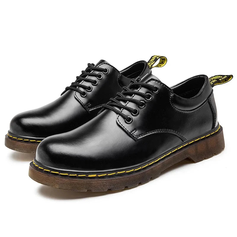 Billy | Herren Oxford-Stiefel Schnürung – Komfortsohle – Leder Hirschfeld Schwarz 38 