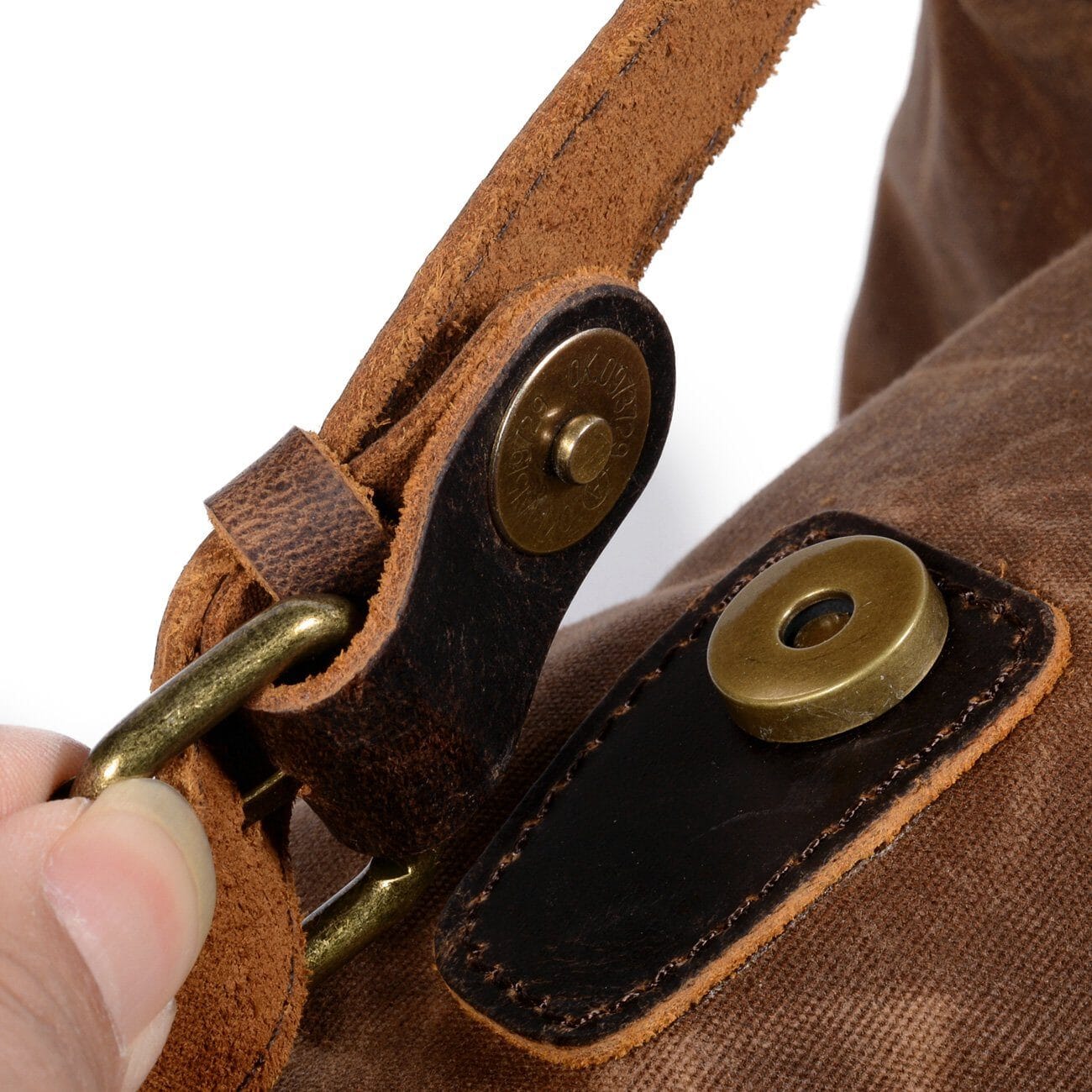 Rex | Rucksack Herren/Unisex – gewachstes Canvas & Vollnarbenleder – Laptopfach 15,6″ – 23 L – wasserabweisend canvas backpack Hirschfeld 