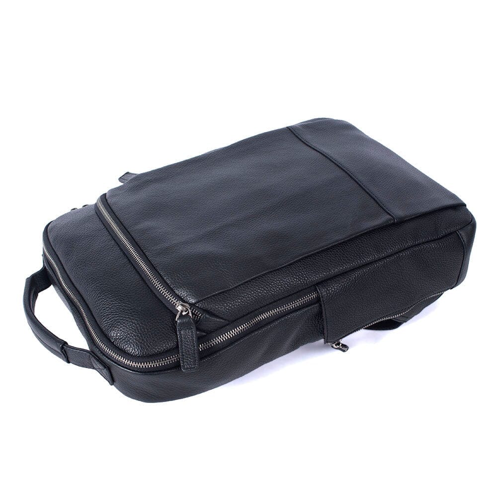 Gary | Herren Leder-Rucksack – Laptopfach & Anti-Diebstahl-Tasche – Vollnarbenleder leather backpack Hirschfeld 