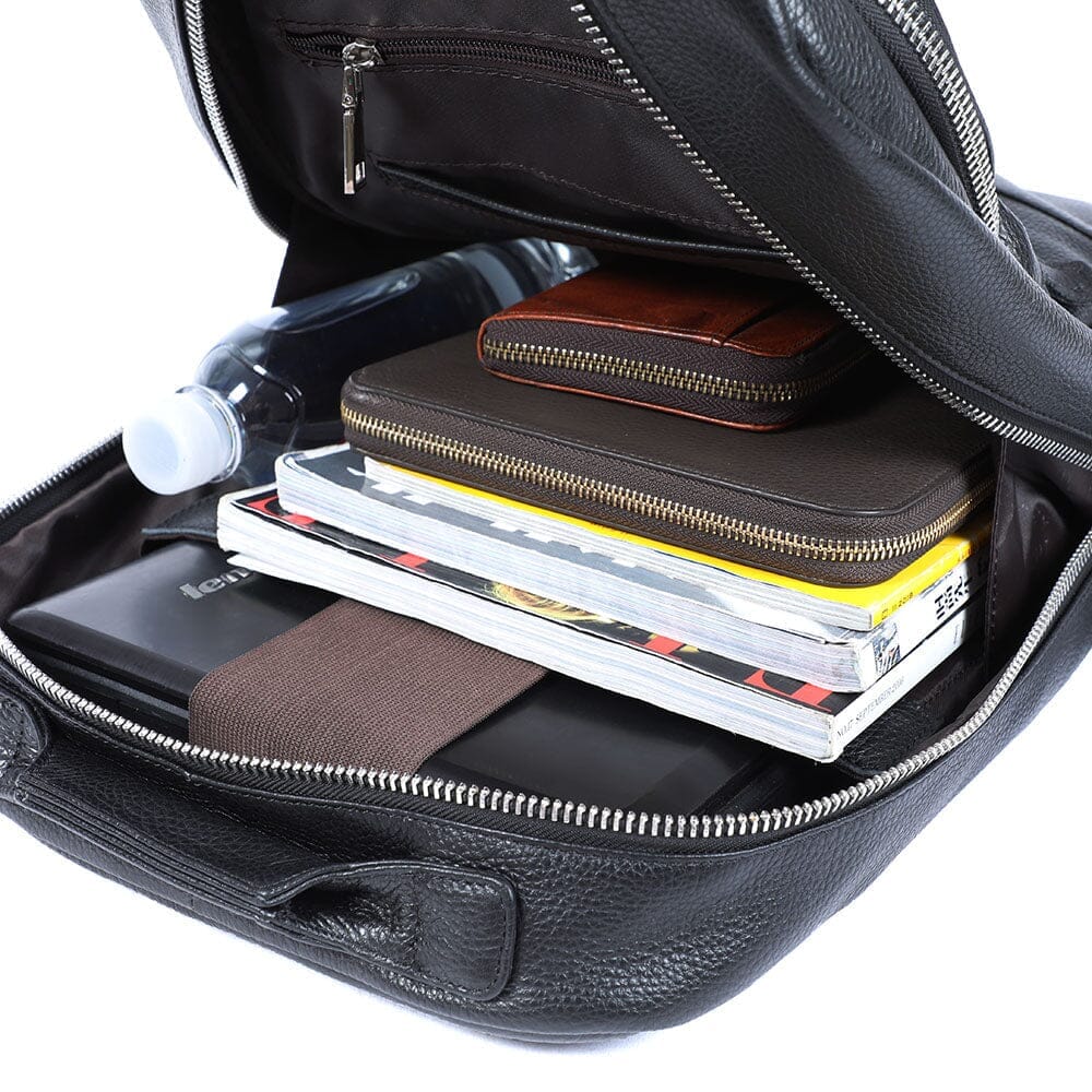 Gavin | Herren Rucksack Zip-Front – Laptopfach – Echtleder leather backpack Hirschfeld 