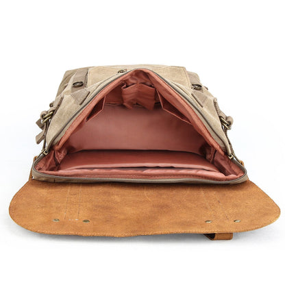 Peter | Kamera-Rucksack – gewachstes Canvas & Leder – Laptopfach 15″ – 20 L – wasserabweisend canvas backpack Hirschfeld 