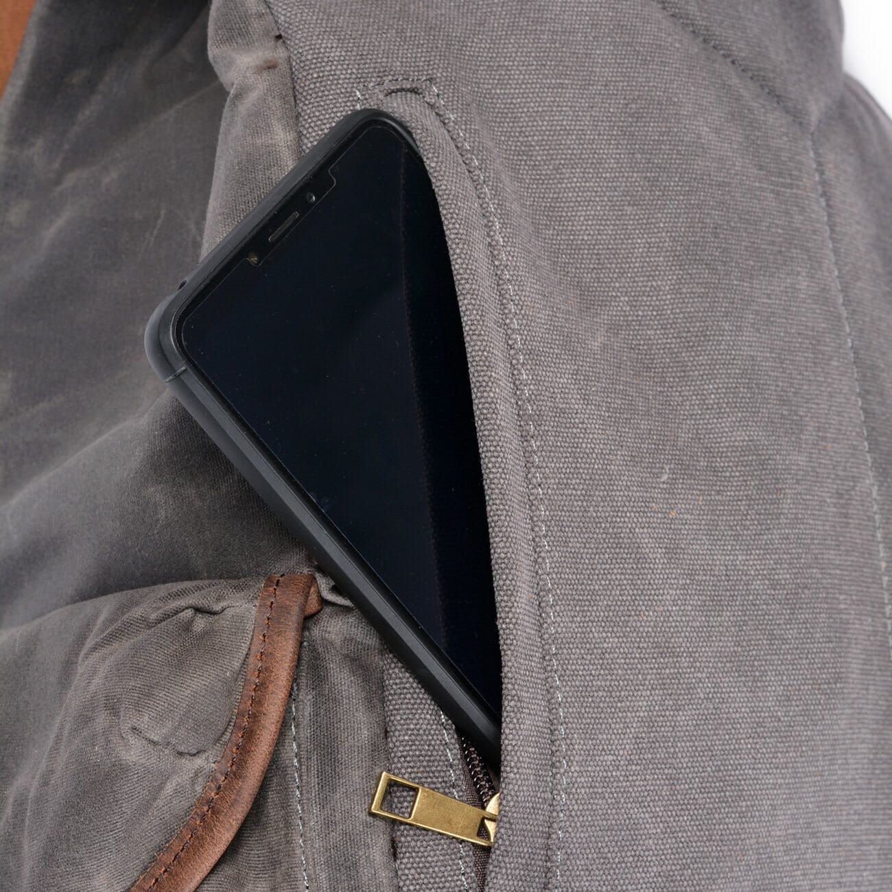 Rex | Rucksack Herren/Unisex – gewachstes Canvas & Vollnarbenleder – Laptopfach 15,6″ – 23 L – wasserabweisend canvas backpack Hirschfeld 