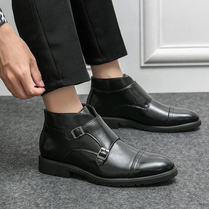 Bailey | Herren Doppel-Monk-Stiefel Monkstrap – gepolsterte Innensohle – PU-Kunstleder Hirschfeld 