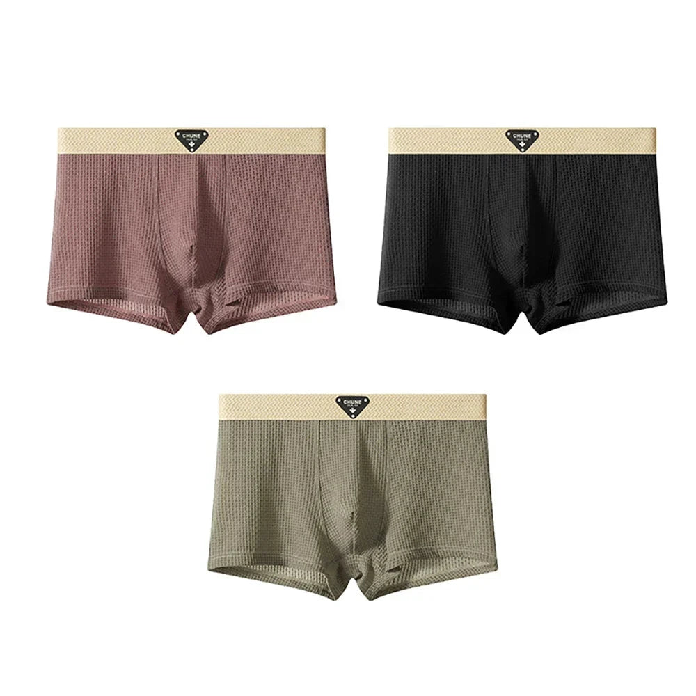 Zachary | Herren Boxershorts (Trunk) – Eis-Seiden-Mix – Flatlock-Nähte – elastischer Komfortbund Hirschfeld Pink-Schwarz-Grün XS 