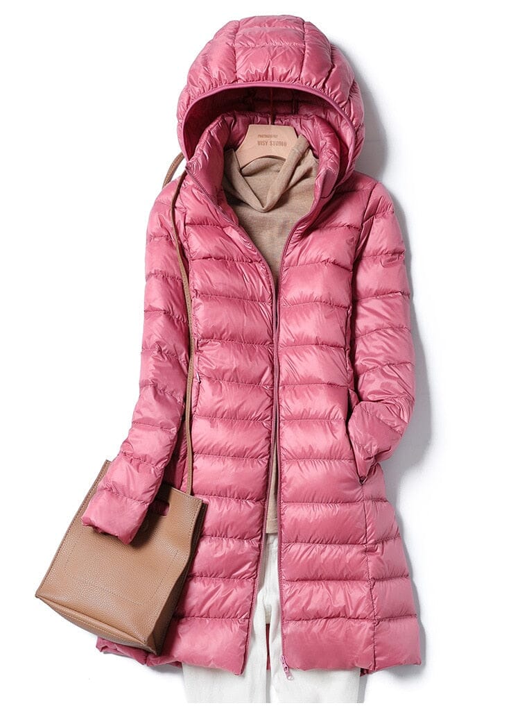 Bernice | Damen Ultraleicht-Winterjacke – warm & leicht – wasserabweisend – packbar csvnovember Hirschfeld Rosa M 