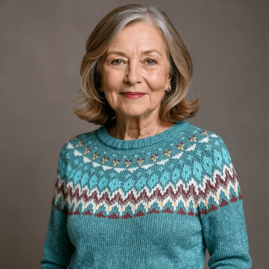 Celeste | Damen Strickpullover – Rundhals – Feinstrick – handgefertigt – weich & atmungsaktiv #1752 Collection Hirschfeld 