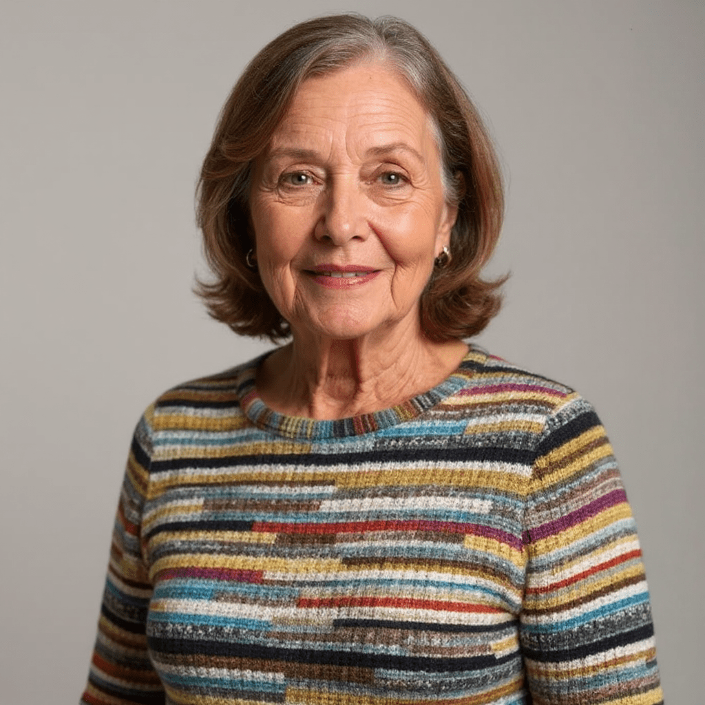 Helen | Damen Vintage-Pullover – Rundhals – nordisches Jacquard – Wollstrick, weich & warm #1752 Collection Hirschfeld 