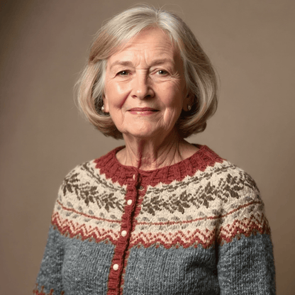 Cecilia | Damen Strickjacke – offene Front – handgefertigt – weiches, atmungsaktives Garn Hirschfeld 