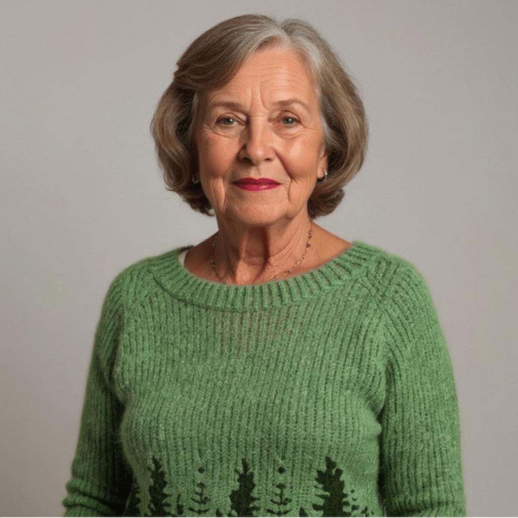 Delia | Damen Vintage-Pullover Rundhals – nordisches Jacquard – Wollstrick – warm & weich Clothing Hirschfeld 