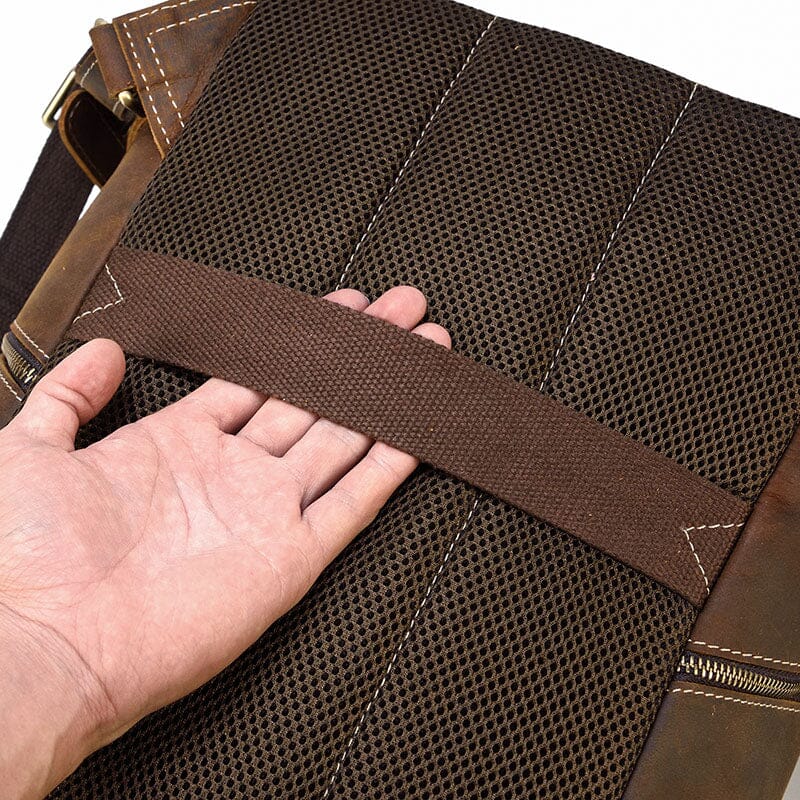 Fred | Herren Rucksack Zip-Top – Mehrfach-Zip-Front – Vollnarbenleder leather backpack Hirschfeld 