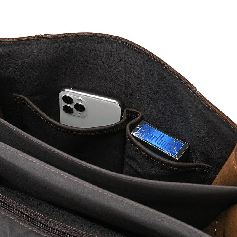 Frank | Herren Leder-Rucksack – Doppelriemen & Top-Handle – Vollnarbenleder leather backpack Hirschfeld 