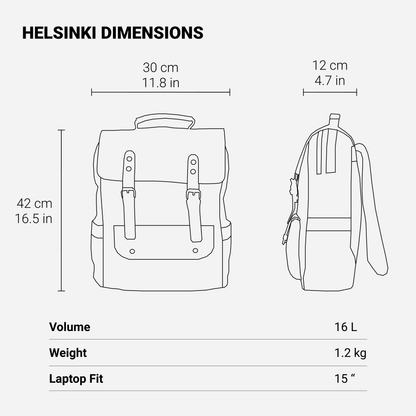 Ricky | Rucksack Herren/Unisex – gewachstes Canvas & Vollnarbenleder – Laptopfach 15,6″ – 16 L – wasserabweisend canvas backpack Hirschfeld 