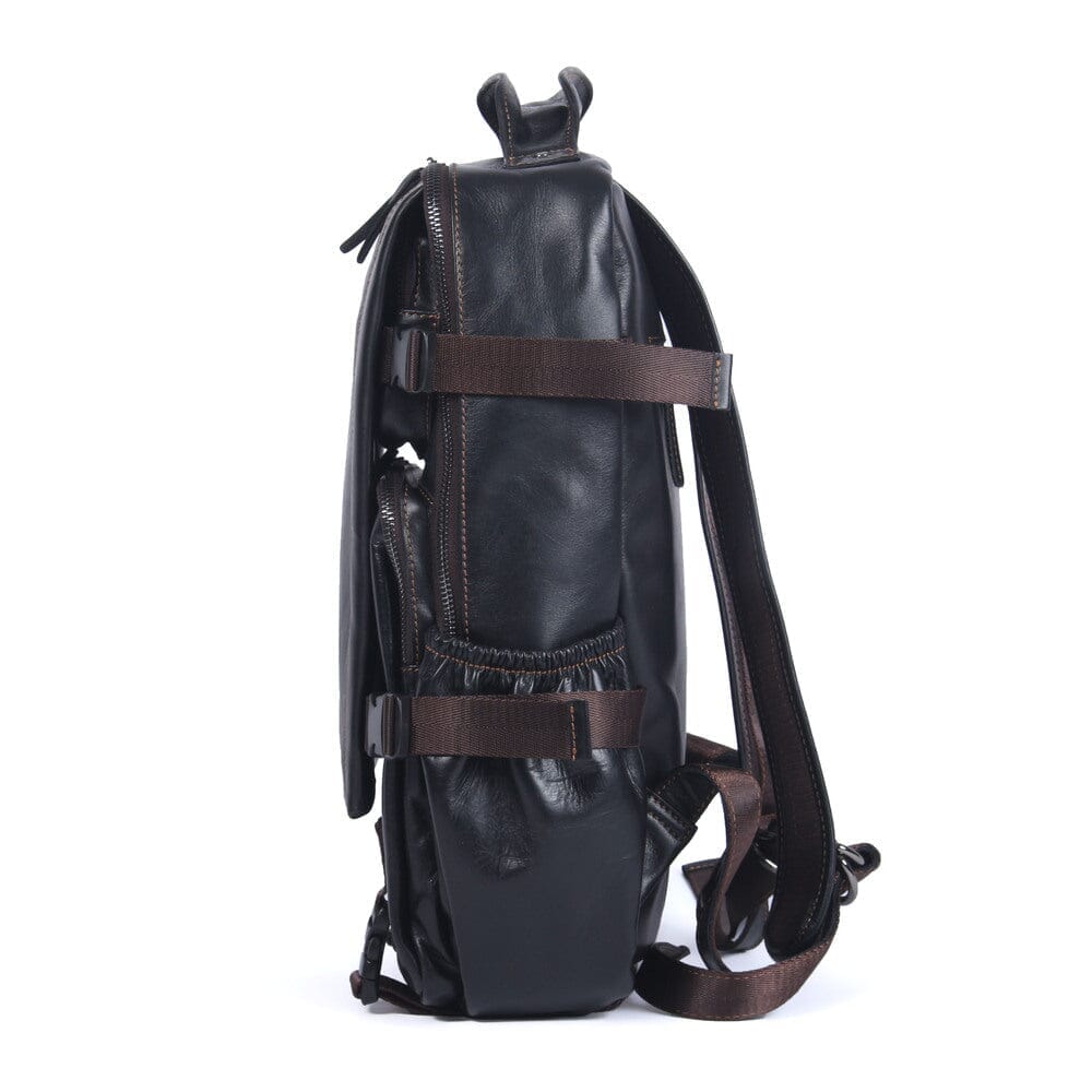 Gerald | Herren Leder-Rucksack Überschlag – 20 L Volumen – Vollnarbenleder leather backpack Hirschfeld 