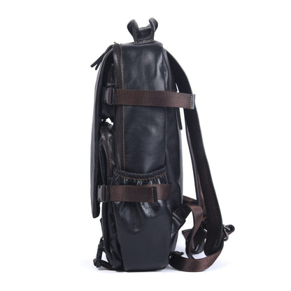 Gerald | Herren Leder-Rucksack Überschlag – 20 L Volumen – Vollnarbenleder leather backpack Hirschfeld 