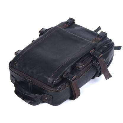Gerald | Herren Leder-Rucksack Überschlag – 20 L Volumen – Vollnarbenleder leather backpack Hirschfeld 