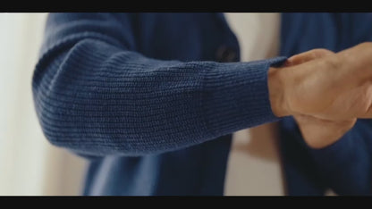 Colton | Herren Strick-Cardigan – Schalkragen – Knopfleiste – 100% Bio-Baumwolle