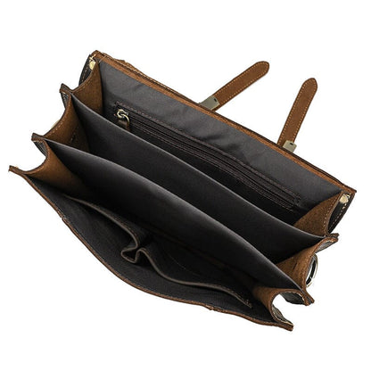 Frank | Herren Leder-Rucksack – Doppelriemen & Top-Handle – Vollnarbenleder leather backpack Hirschfeld 