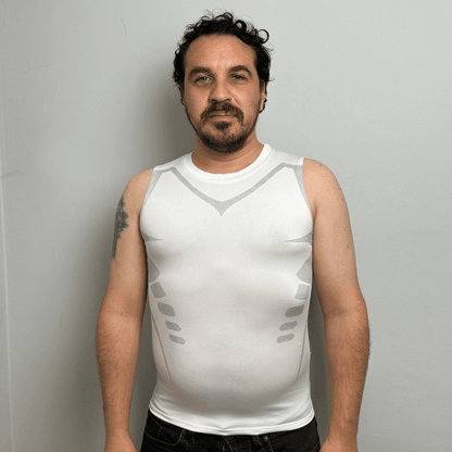 Thomas | Herren Kompressionsshirt ärmellos – Rundhals – formende Zonen – Tech-Stretch Activewear Hirschfeld 